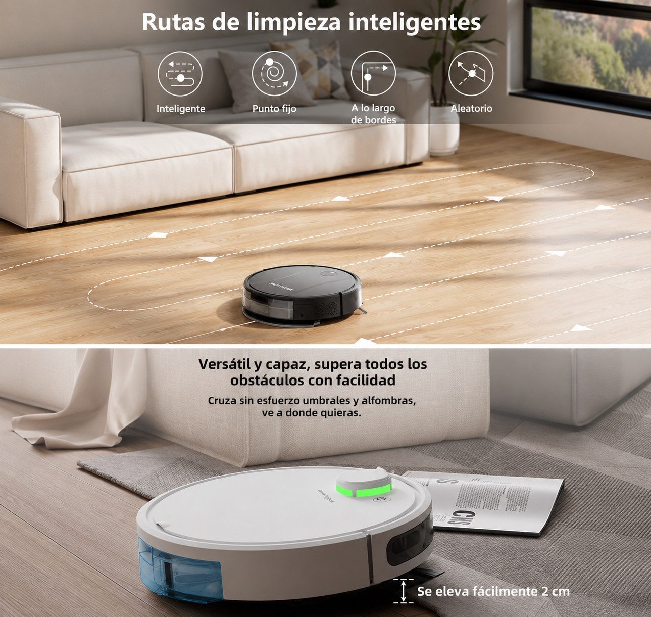 Aspirador Robot con efecto Mopa incluido